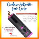 Cordless Automatic Hair Curler Iron Wireless Curling Iron USB Rechargeable Air Curler For Curls Waves LCD Display Ceramic Curly