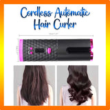 Cordless Automatic Hair Curler Iron Wireless Curling Iron USB Rechargeable Air Curler For Curls Waves LCD Display Ceramic Curly