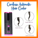 Cordless Automatic Hair Curler Iron Wireless Curling Iron USB Rechargeable Air Curler For Curls Waves LCD Display Ceramic Curly