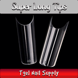 500pcs Extra Long Straight Square Tips
