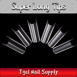 500pcs Extra Long Straight Square Tips