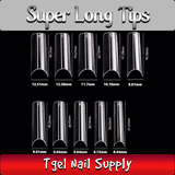 500pcs Extra Long Straight Square Tips