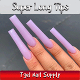 500pcs Extra Long Straight Square Tips