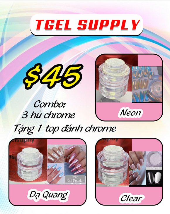 TGEL - Chrome Effect Clear,  Neon,  Dạ Quang Effect