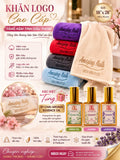 100 Pcs Towels  khan For Pedicures size 18 x 28 inch With Logo (khăn Lớn có logo)