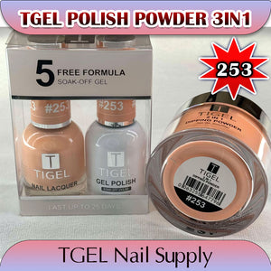 TGEL 3in1 Gel Polish + Nail Lacquer + Dipping Powder #253