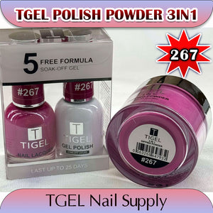 TGEL 3in1 Gel Polish + Nail Lacquer + Dipping Powder #267