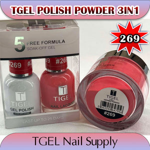 TGEL 3in1 Gel Polish + Nail Lacquer + Dipping Powder #269