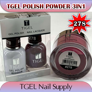 TGEL 3in1 Gel Polish + Nail Lacquer + Dipping Powder #278