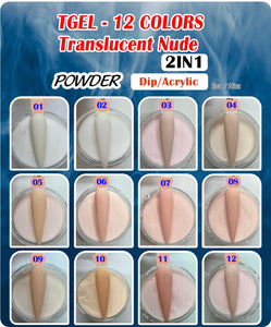 TGEL  Powder 2in1  Dip & Dou- Translucent Nude 16oz