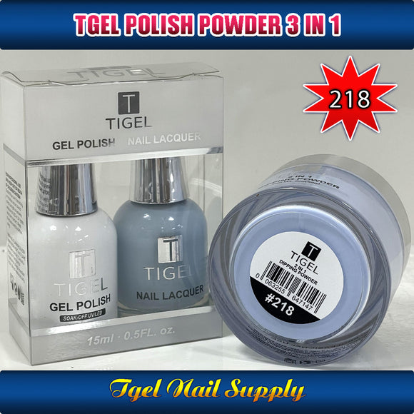 TGEL 3in1 Gel Polish + Nail Lacquer + Dipping Powder #218