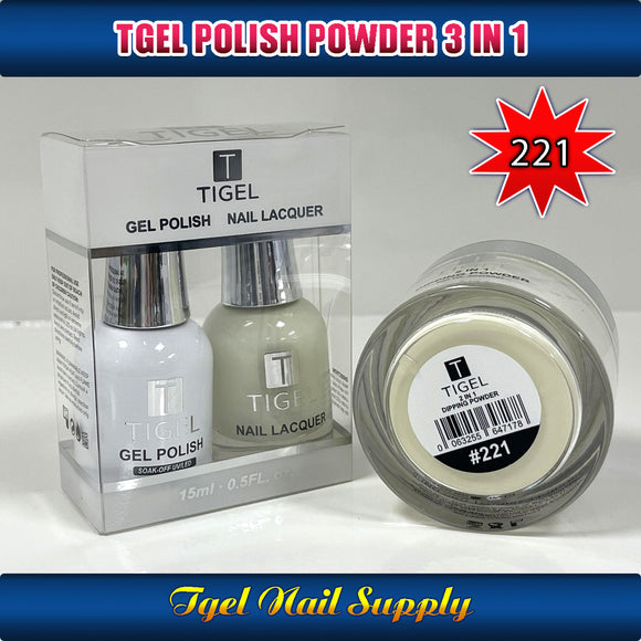 TGEL 3in1 Gel Polish + Nail Lacquer + Dipping Powder #221