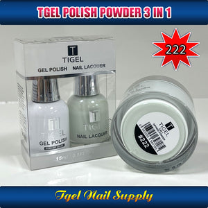 TGEL 3in1 Gel Polish + Nail Lacquer + Dipping Powder #222