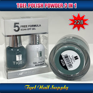 TGEL 3in1 Gel Polish + Nail Lacquer + Dipping Powder #228