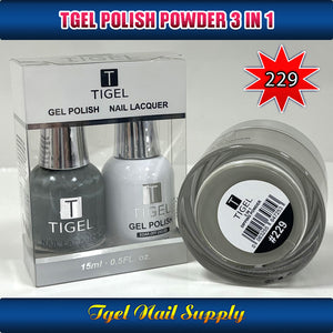 TGEL 3in1 Gel Polish + Nail Lacquer + Dipping Powder #229