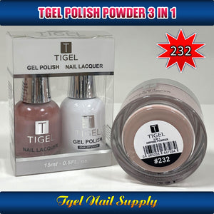 TGEL 3in1 Gel Polish + Nail Lacquer + Dipping Powder #232