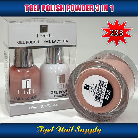 TGEL 3in1 Gel Polish + Nail Lacquer + Dipping Powder #233