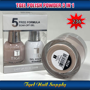 TGEL 3in1 Gel Polish + Nail Lacquer + Dipping Powder #236