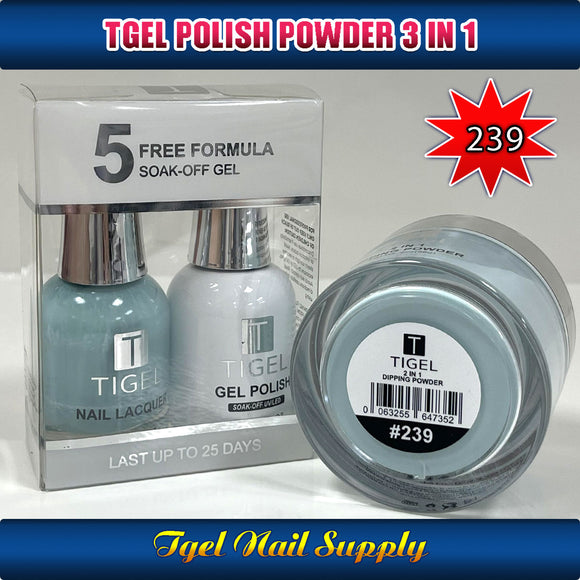 TGEL 3in1 Gel Polish + Nail Lacquer + Dipping Powder #239