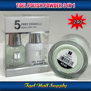 TGEL 3in1 Gel Polish + Nail Lacquer + Dipping Powder #240