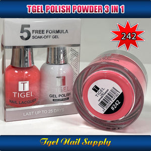 TGEL 3in1 Gel Polish + Nail Lacquer + Dipping Powder #242