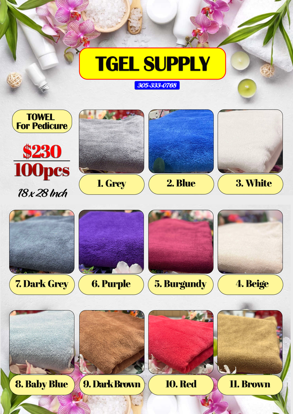 Towels For Pedicures size 18 x 28 inch khan Lon
