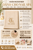 100 Pcs Towels  khan For Pedicures size 18 x 28 inch With Logo (khăn Lớn có logo)