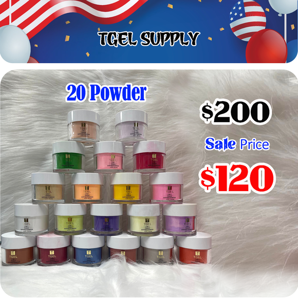 TGEL 20 Colors 2in1 Ombre' Dipping Powder