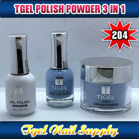 TGEL 3in1 Gel Polish + Nail Lacquer + Dipping Powder #204