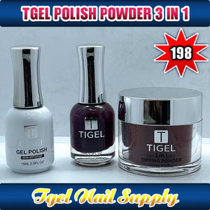 TGEL 3in1 Gel Polish + Nail Lacquer + Dipping Powder #198