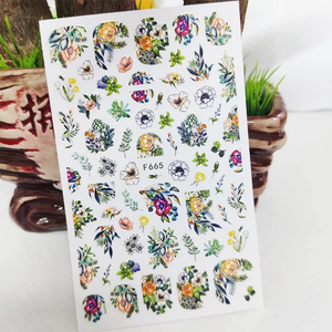 1Pcs Nail Stickers Flower