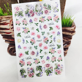 1Pcs Nail Stickers Flower