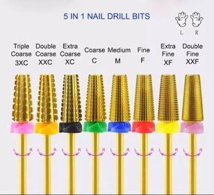 5 IN 1 Nail Drill Bits ( Đầu Dũa) vocano