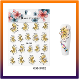 5D Acrylic Engraved Nail Sticker