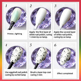 Quail Egg Effect For Nails Art Eggshell Hybrid Design Base And Top Coat For Gel Polish
