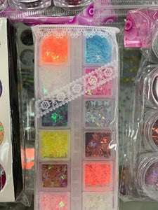 Neon Color Butterfly Shift Glitter