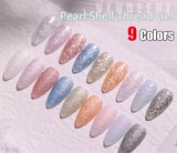 9 Colors Pearl Fritillaria Threaded Nail Gel Polish