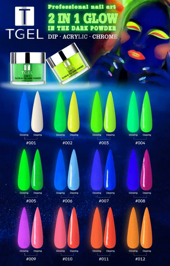 Tgel 2 In 1 Glow In The Dark Powder Le s Discount Beauty Supply
