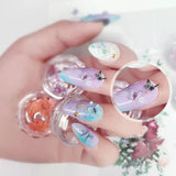 DIY Handmade Butterfly Designs Nail Tips Decoration Colorful Butterfly Fairy Bling Nail Art Rhinestone Manicure Accessories 1 box