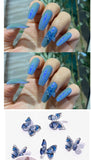 DIY Handmade Butterfly Designs Nail Tips Decoration Colorful Butterfly Fairy Bling Nail Art Rhinestone Manicure Accessories 1 box