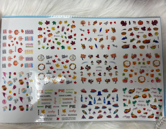 One Big Size Sheet Nail Stickers Set Decoration For Manicure
