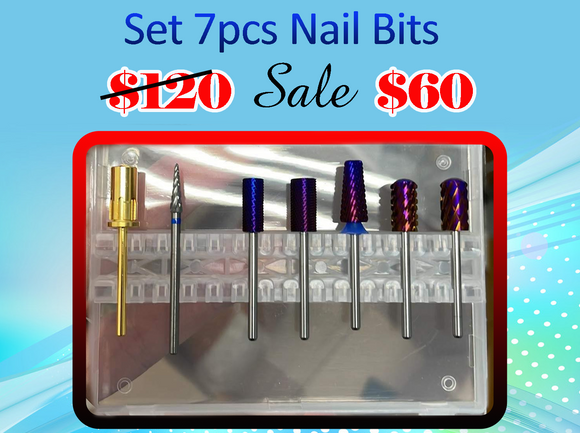 Set 7 Pcs Nail Bits