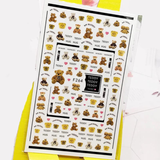 1PCS 3D Nail Sticker Cute Teddy Bear Designs Nail Art