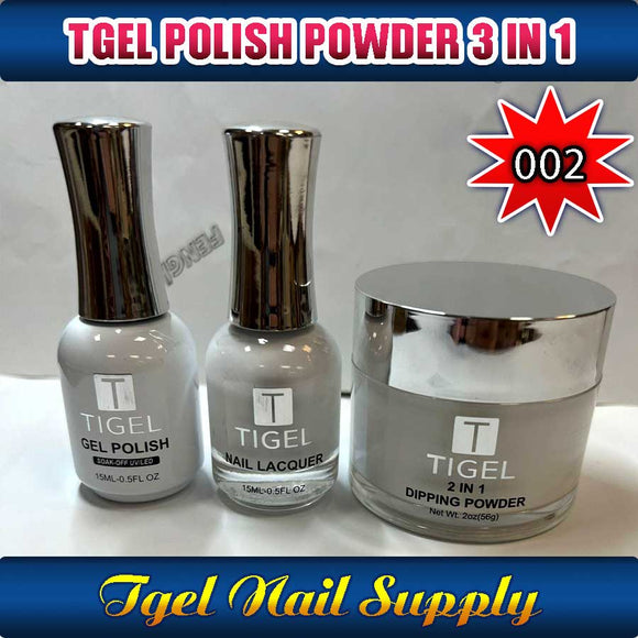 TGEL 3in1 Gel Polish + Nail Lacquer + Dipping Powder #002