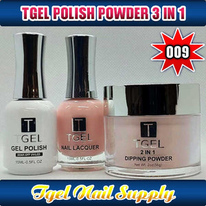 TGEL 3in1 Gel Polish + Nail Lacquer + Dipping Powder #009
