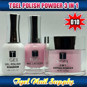 TGEL 3in1 Gel Polish + Nail Lacquer + Dipping Powder #010