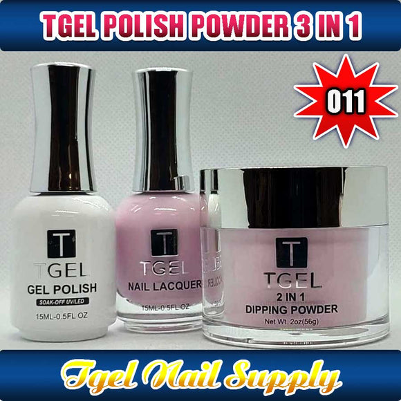 TGEL 3in1 Gel Polish + Nail Lacquer + Dipping Powder #011