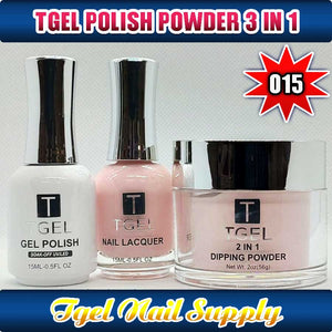 TGEL 3in1 Gel Polish + Nail Lacquer + Dipping Powder #015