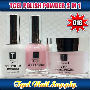 TGEL 3in1 Gel Polish + Nail Lacquer + Dipping Powder #016