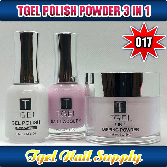 TGEL 3in1 Gel Polish + Nail Lacquer + Dipping Powder #017